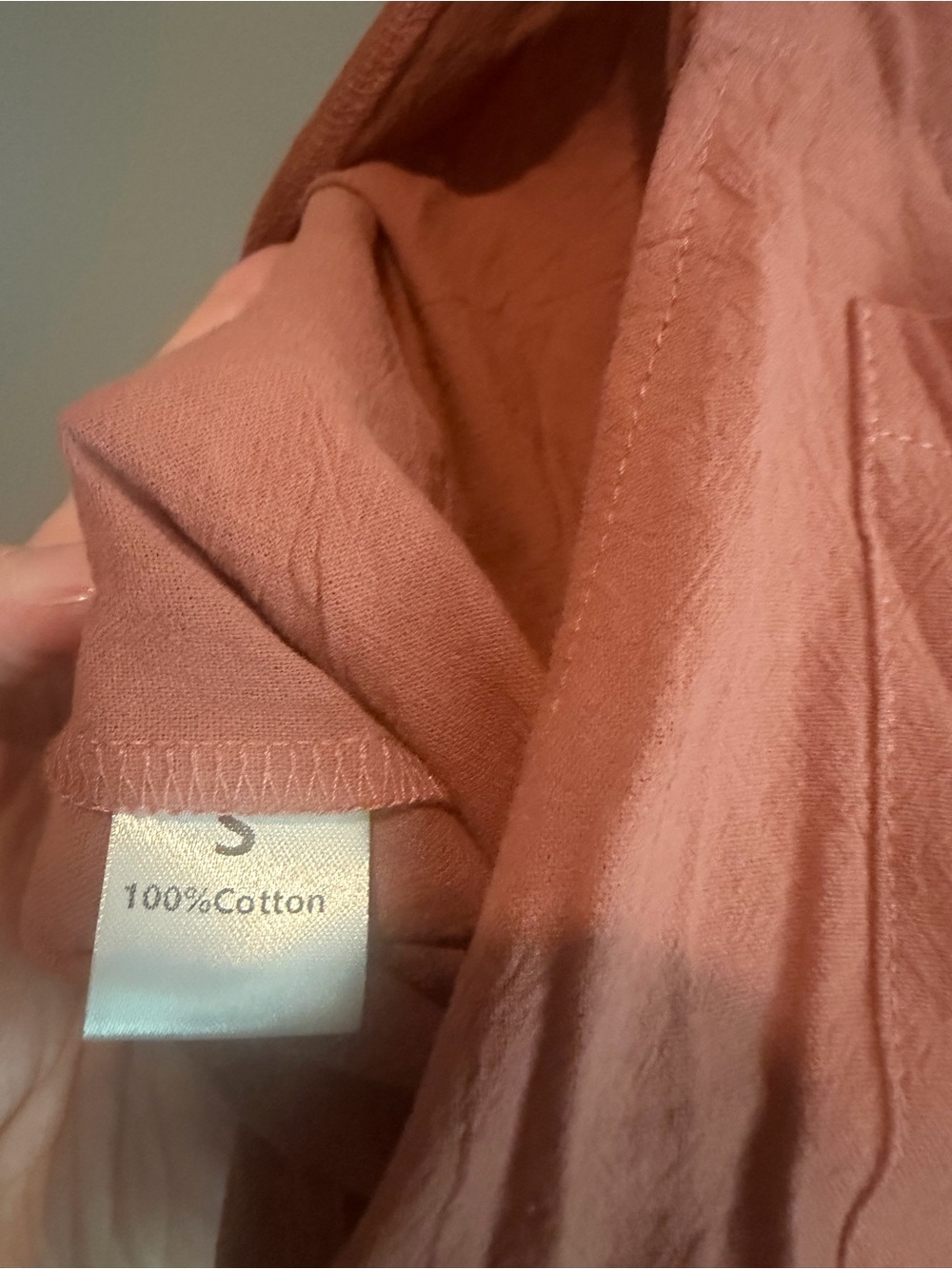 Rust Pink Cotton Utility Romper - Picture 4 of 5